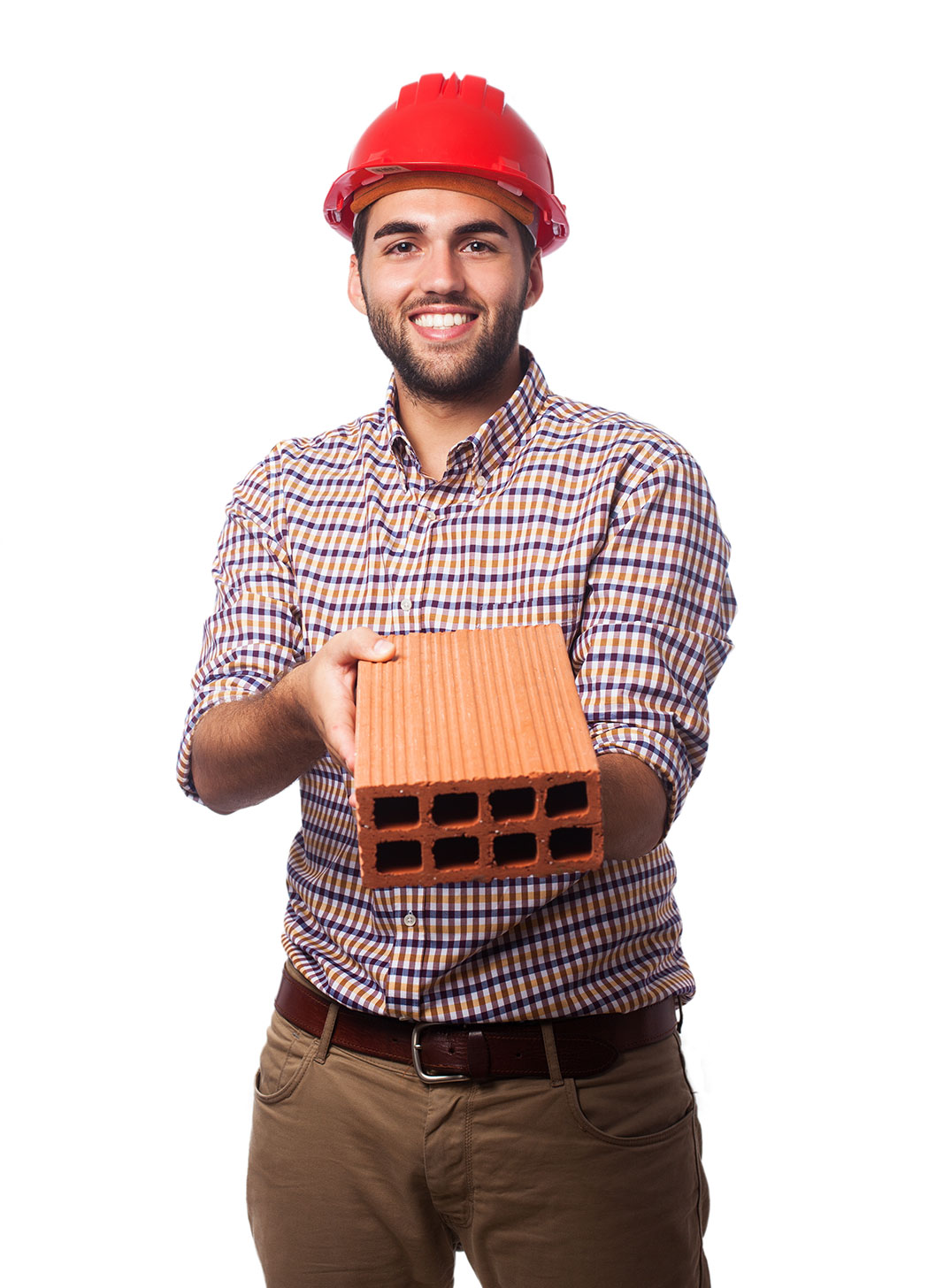 Man With Red Helmet Brick